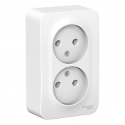 Розетка 2-ая без заземления без шторок Blanca Schneider Electric 16А 250В белая