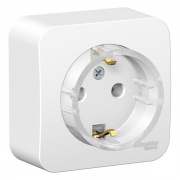Розетка компактная с заземлением без шторок Blanca Schneider Electric 16А 250В белая изол.пластина