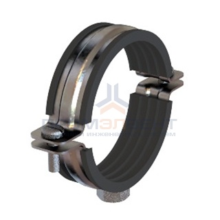 Хомут для средних нагрузок 2", c изоляцией