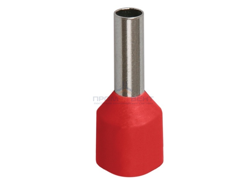 Наконечник кабельный НШвИ 1,5-8 с изолированным фланцем красный Е1508 (100шт) ИЭК